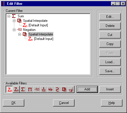 Specifying the filter